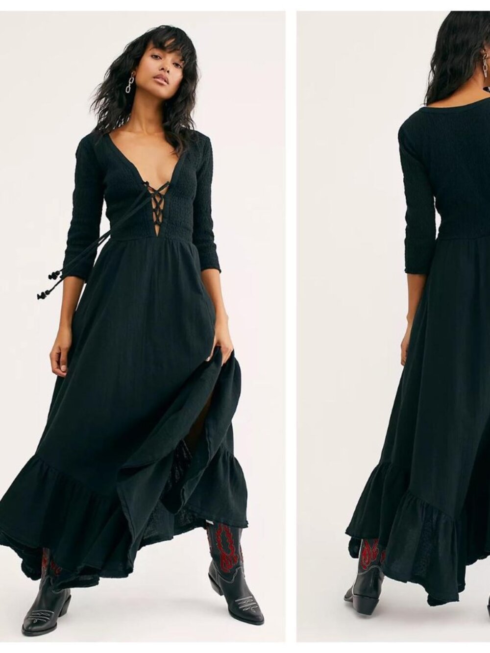 Free People Women's Black Dress - S Perfect Solution